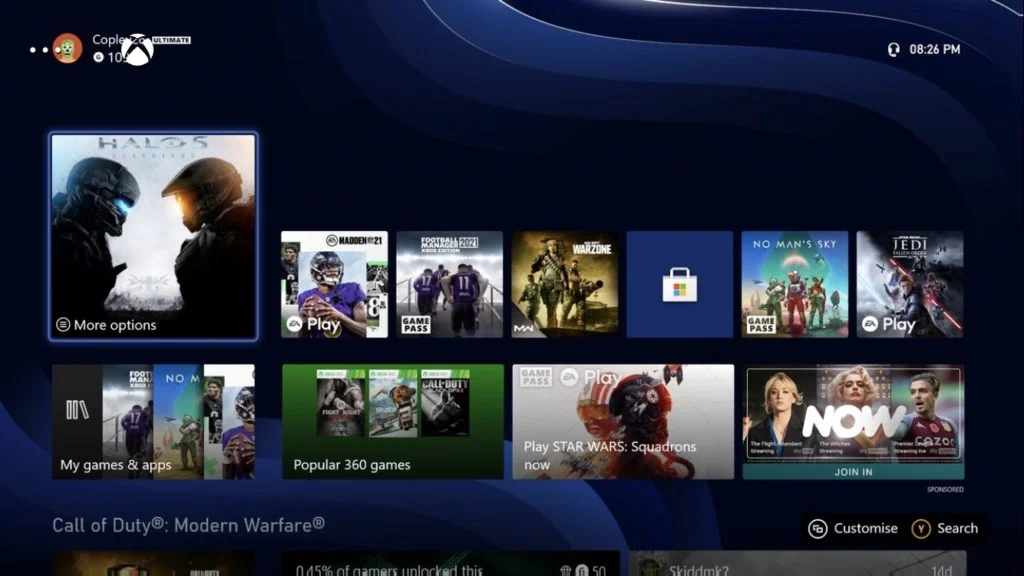 Xbox dashboard on remote play for how to play Xbox games on phone or tablet
