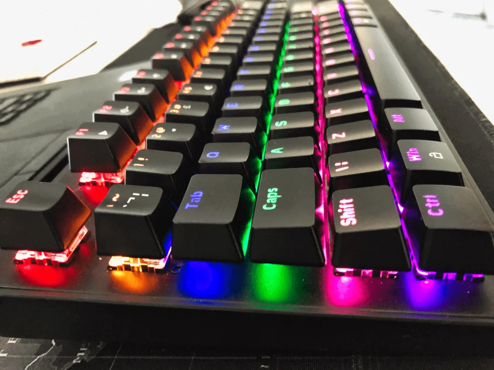 Rii RK908 keyboard view from the side